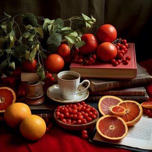 Citrusfélék vörös könyves kávé 1