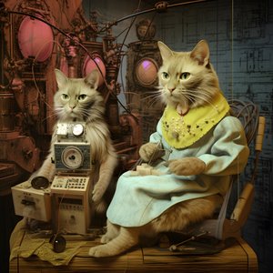 Két antropomorf macska, Tomcat és Cat, Kubrick Ian Synthetic 2
