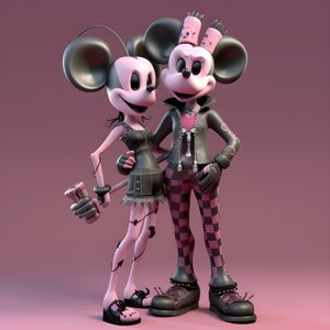 alptraum vor weihnachten punk rosa minnie und mickey mouse  1