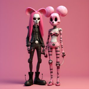 rémálom karácsony előtt punk rózsaszín Minnie és Miki egér 2