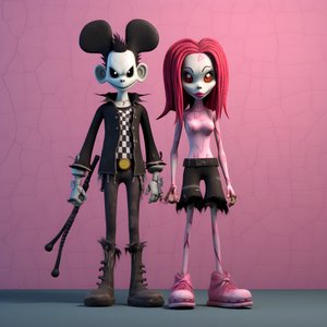rémálom karácsony előtt punk rózsaszín Minnie és Miki egér 4