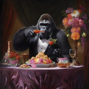 egy gorilla eszik 1