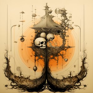 leonardo davinci koncepció vázlat album artwork egy fa gyökere, amely a földből nő ki, és úgy emelkedik az égbe, mint a bubi és a babszár 2