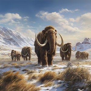 woolie mammoth herd in the tundra 3