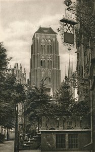 Gdansk. Jopengasse – Marienkirche, 1931 alkotó: Kurt Hielscher