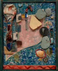 Kis Merz kép sok résszel alkotó: Kurt Schwitters