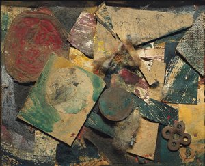 Merz kép 9A, Kép ellenőrzővel; Merzbild 9A kép ellenőrzővel alkotó: Kurt Schwitters