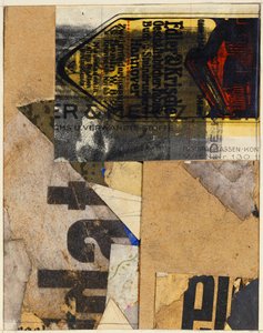Merzbild, 1922 alkotó: Kurt Schwitters