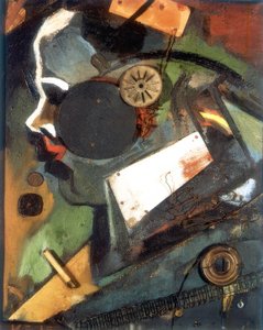 Merzbild 1A (Az orvos) alkotó: Kurt Schwitters