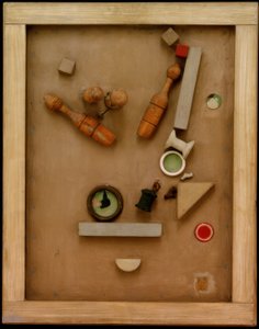 Merzbild 46 A. A kúpkép alkotó: Kurt Schwitters