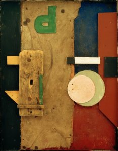 Merzbild P rosa alkotó: Kurt Schwitters