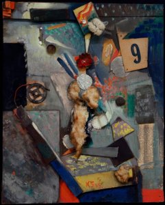 Cím nélkül (Merzbild 9) alkotó: Kurt Schwitters