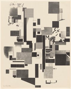 Cím nélkül, 6. 2. a portfólióból Merz 3. Kurt Schwitters 6 litográfia. Merz mappa. A Merz kiadó első portfóliója (Merz 3. Kurt Schwitters 6 lithos. Merz Portfolio. First Portfolio of the Merz Publisher) alkotó: Kurt Schwitters