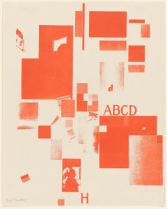 Cím nélkül, 4/6 a portfólióból Merz 3. Kurt Schwitters 6 litográfia. Merz mappa. A Merz kiadó első portfóliója (Merz 3. Kurt Schwitters 6 lithos. Merz Portfolio. First Portfolio of the Merz Publisher) alkotó: Kurt Schwitters