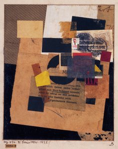 "Worden is" 1922 (kollázs) alkotó: Kurt Schwitters