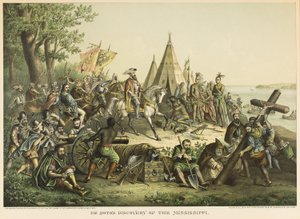 DeSoto felfedezése a Mississippi folyón