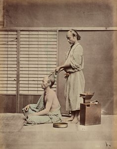 Haj öltözködés japán stílusban alkotó: Kusakabe Kimbei