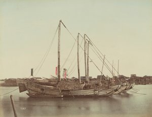 Japán Junks, 1880 körül alkotó: Kusakabe Kimbei