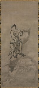 Hotei taoista halhatatlanokkal, 1600-as évek vége – 1700-as évek eleje.