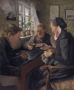 Egy gyermek a nagyszüleihez látogat vasárnap alkotó: Laurits Andersen Ring