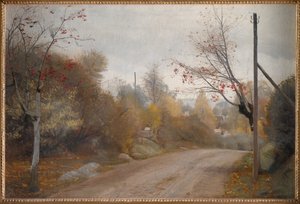 Az út Mogenstrupnál, Zélandon. Ősz alkotó: Laurits Andersen Ring