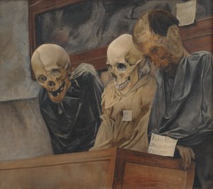 Három koponya a palermói kapucinus kolostorból alkotó: Laurits Andersen Ring