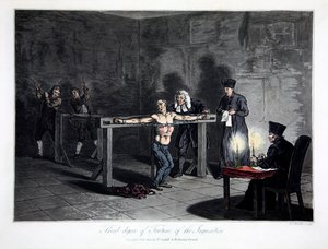 „Az inkvizíció kínzásának harmadik foka”, 1813. alkotó: LC Stadler