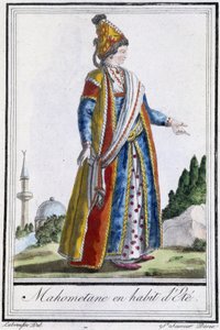 Mahometane nyári ruhában – J. Grasset St Sauveur „” Utazások enciklopédiájában”, szerk. Deroy, Párizs
