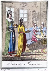 Muslim Meal – J. Grasset St Sauveur „” utazási enciklopédiájában”, szerk. Deroy, Párizs alkotó: L.F. Labrousse