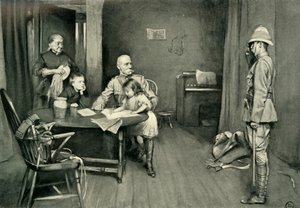 Lord Roberts az Orange Grove Innben: Egy jellegzetes esemény, 1901. alkotó: L. Daviel