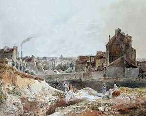 Montmartre 1833-ban, Goblain (kőbányák) alkotó: L. Goblain