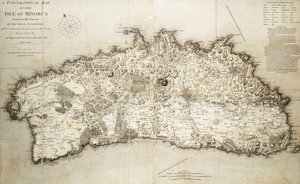 Menorca térképe alkotó: L. S. de la Rochette