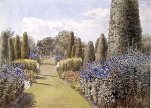 A füves határ (akvarell papíron) alkotó: Lady Alice Willoughby