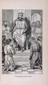 Nagy Károly (742-814) és a fiúk, illusztráció a "Little Arthur