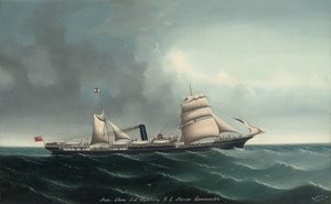 Az indokínai gőzhajó, Lightning vitorla és gőz alatt, 1892