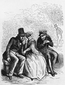 Illusztráció Goriot atyához, Honore de Balzac (1799-1850) regénye az Emberi komédia című többkötetes gyűjteményből, Laisne metszet alkotó: Laisne Laisne