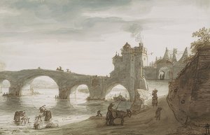 Híd a Loire-on Amboise-nál. 1640-es évek