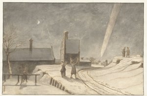 Farokcsillag Alkmaar felett, 1681 alkotó: Lambert Doomer