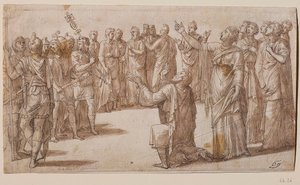 Augustus és a Tiburtinus Szibilla, 1547 körül.