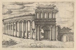 A bordeaux-i amfiteátrum [Teatrum Bordeos, Transitorium Caesaris], a Ru... sorozatból, 1554