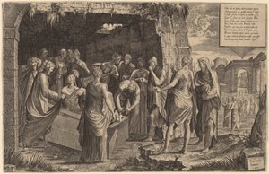 Lázár feltámasztása alkotó: Lambert Suavius