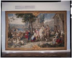 Fosztogatás, A háború művészete című faliszőnyeg-sorozatból, 1708-12 (szőtt 1712-18) (faliszőnyeg) alkotó: Lambert de Hondt