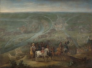 Francia parancsnokok Rheinberg ostrománál, 1675 körül (olaj, vászon) alkotó: Lambert de II Hondt