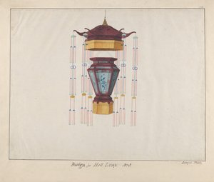 Teremlámpa tervezése, kb. 1800-1810. alkotó: Lamqua
