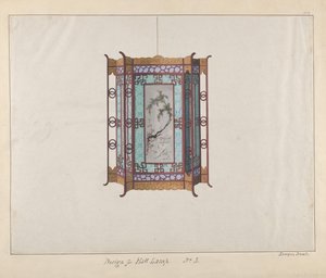 Teremlámpa tervezése, kb. 1800-1810 . alkotó: Lamqua