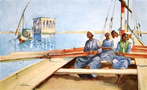 „Philae-hoz egy Feluccában”, 1908 alkotó: Lance Thackeray