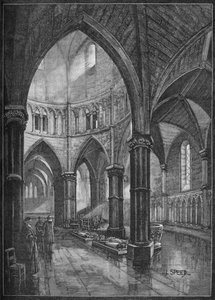 A Temple Church belseje, London, 1905