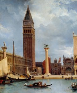 Bejárás a palota részletében a hercegi palota egy részének és a velencei téren. Theodore Turpin De Crisse (1782-1859) festménye alkotó: Lancelot Théodore Turpin de Crissé de Crissé