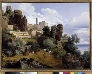 Kilátás Roquebrune-ra, Olaszország (olaj, vászon)