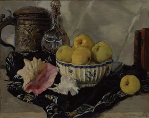 Csendélet. Kagyló és alma, 1917